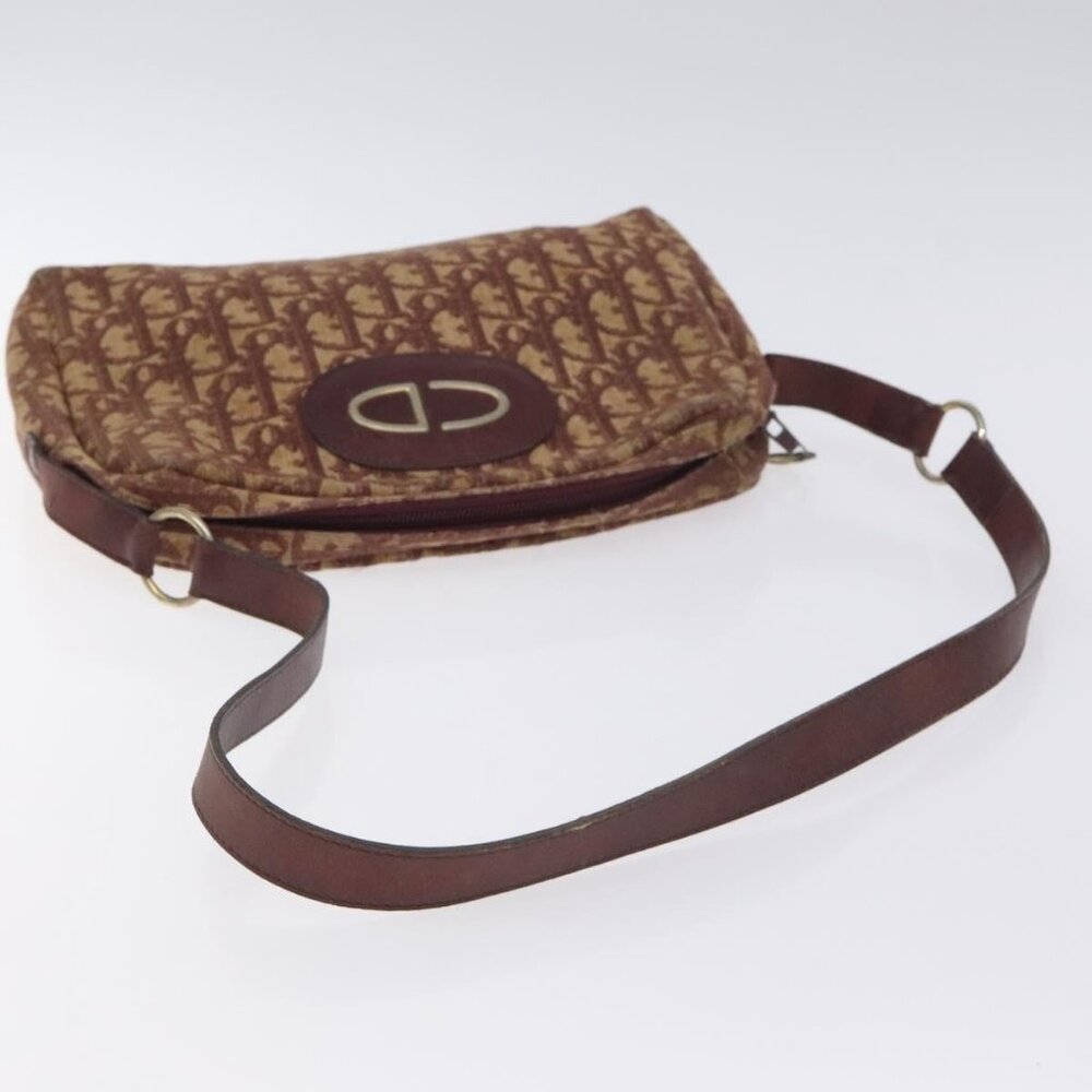 Authentic Christian Dior Trotter Canvas Shoulder Bag Red - Picture 14 of 16